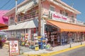 SmokerÃ¢â¬â¢s Corner store in Sidari on Corfu in Greece. Royalty Free Stock Photo